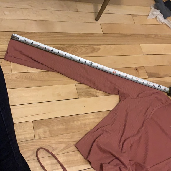 CLOSET CLEAN OUT Ribbed Wrap Front Shirt - Picture 6 of 6